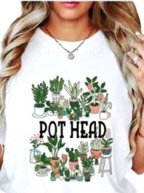 Pot Head T-Shirt Gardner Graphic T-Shirt Women M